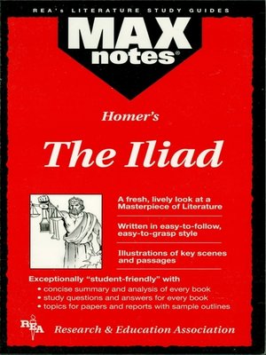 cover image of The Iliad: MAXNotes Literature Guide